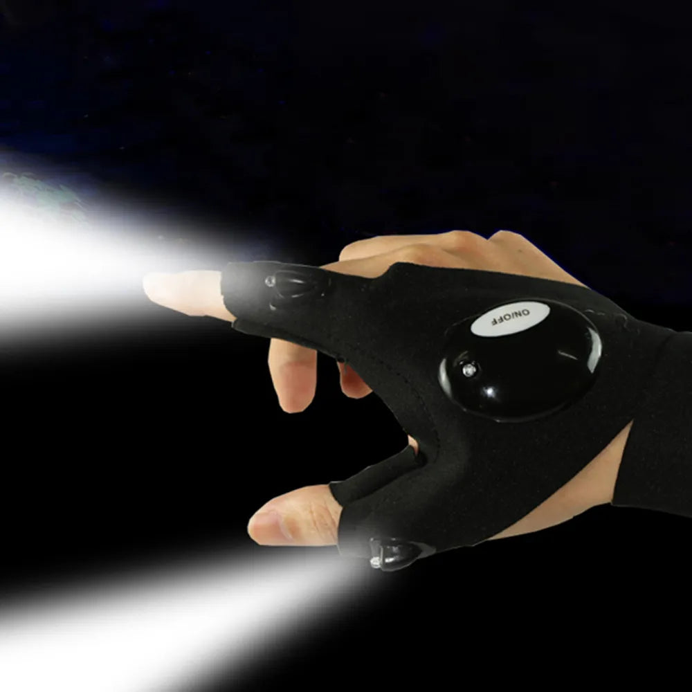 Waterproof Gloves With Flashlight
