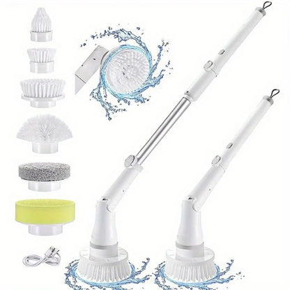 Power Scrubber (+ 6  Replaceable Brushes)