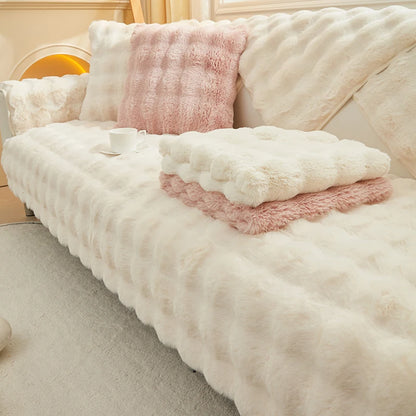 Warm And Soft Plush Sofa Cover