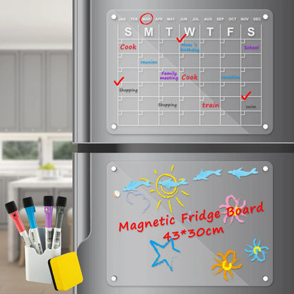 Acrylic Magnetic Fridge Calendar