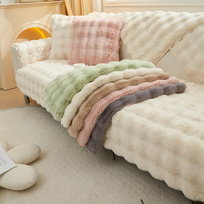 Warm And Soft Plush Sofa Cover